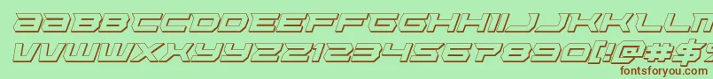 Lethalforce3Dital Font – Brown Fonts on Green Background