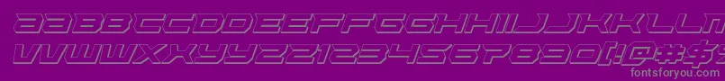 Lethalforce3Dital Font – Gray Fonts on Purple Background