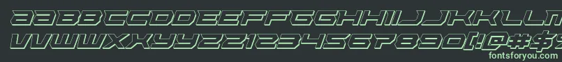 Lethalforce3Dital Font – Green Fonts on Black Background