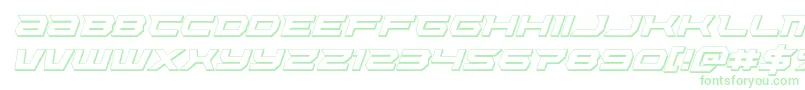 Lethalforce3Dital Font – Green Fonts on White Background