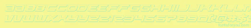 Lethalforce3Dital Font – Green Fonts on Yellow Background