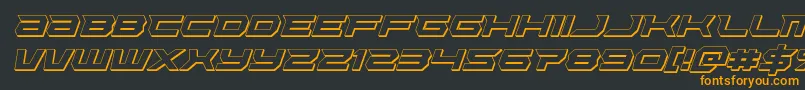 Lethalforce3Dital Font – Orange Fonts on Black Background