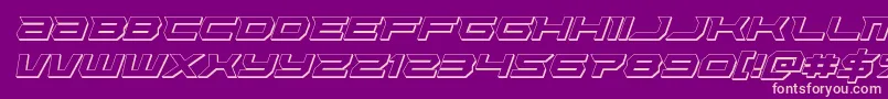 Lethalforce3Dital-Schriftart – Rosa Schriften auf violettem Hintergrund