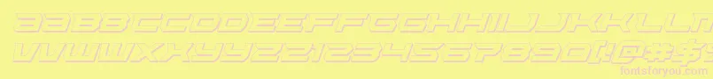 Lethalforce3Dital Font – Pink Fonts on Yellow Background