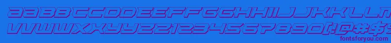 Lethalforce3Dital Font – Purple Fonts on Blue Background