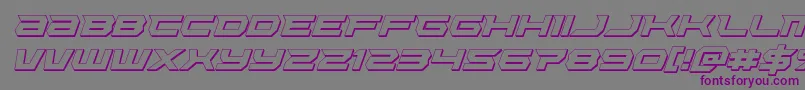 Lethalforce3Dital Font – Purple Fonts on Gray Background