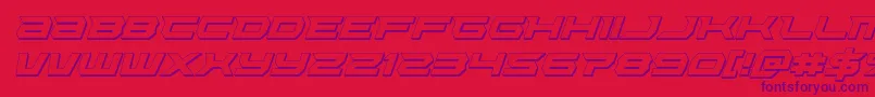 Lethalforce3Dital Font – Purple Fonts on Red Background