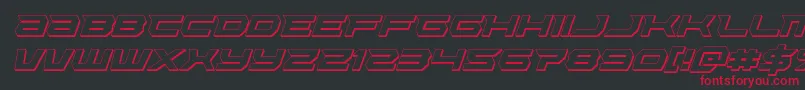 Lethalforce3Dital Font – Red Fonts on Black Background