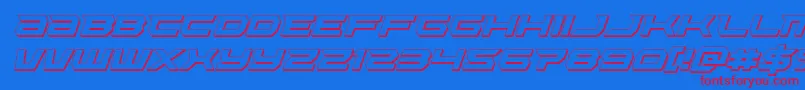 Lethalforce3Dital Font – Red Fonts on Blue Background