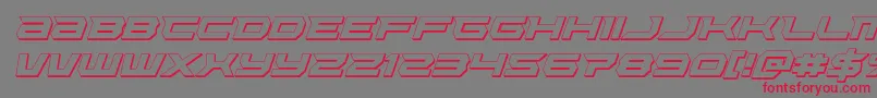 フォントLethalforce3Dital – 赤い文字の灰色の背景