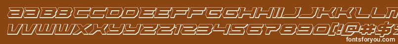 Lethalforce3Dital Font – White Fonts on Brown Background