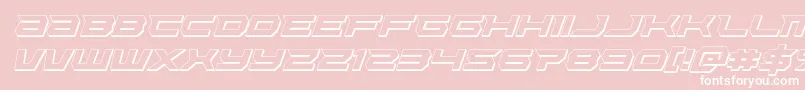 Lethalforce3Dital Font – White Fonts on Pink Background