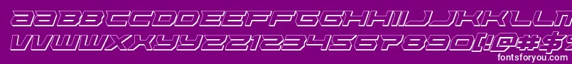 Lethalforce3Dital Font – White Fonts on Purple Background