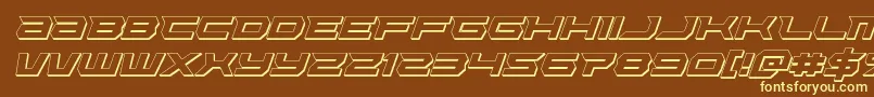 Lethalforce3Dital Font – Yellow Fonts on Brown Background