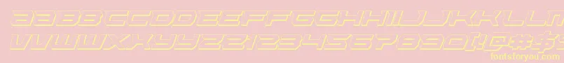 Lethalforce3Dital-Schriftart – Gelbe Schriften auf rosa Hintergrund