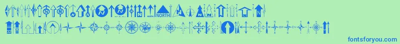 EsriNorth Font – Blue Fonts on Green Background