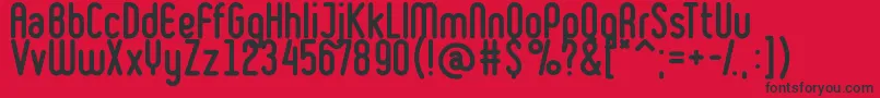 RulerBold Font – Black Fonts on Red Background