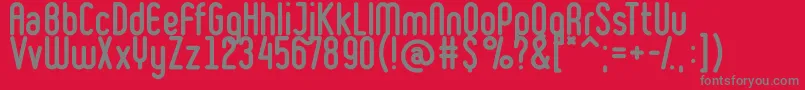 フォントRulerBold – 赤い背景に灰色の文字