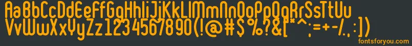 RulerBold Font – Orange Fonts on Black Background