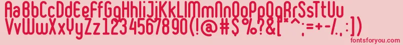 RulerBold Font – Red Fonts on Pink Background