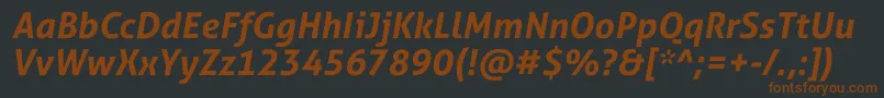Шрифт AllerStdBdit – коричневые шрифты на чёрном фоне