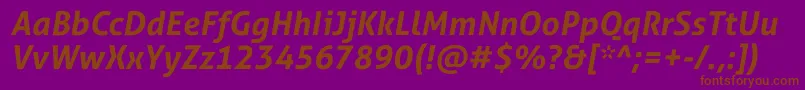 AllerStdBdit Font – Brown Fonts on Purple Background