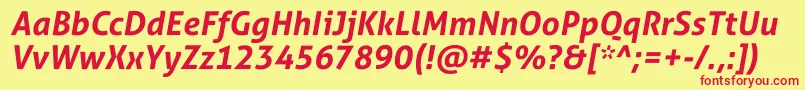 AllerStdBdit Font – Red Fonts on Yellow Background