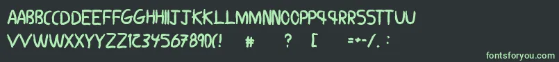 AOceanBetweenUs Font – Green Fonts on Black Background