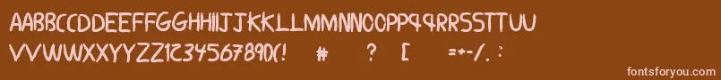 AOceanBetweenUs Font – Pink Fonts on Brown Background