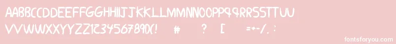 AOceanBetweenUs Font – White Fonts on Pink Background