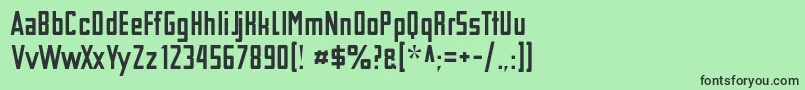 フォントTschicholdAlt – 緑の背景に黒い文字