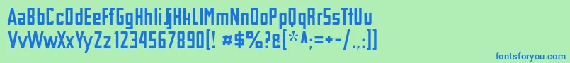 フォントTschicholdAlt – 青い文字は緑の背景です。