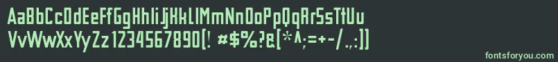 TschicholdAlt-fontti – vihreät fontit mustalla taustalla