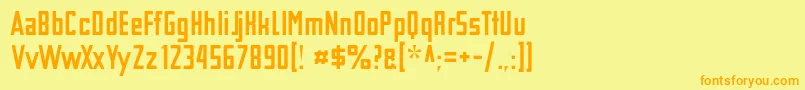 TschicholdAlt Font – Orange Fonts on Yellow Background