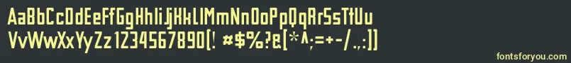 TschicholdAlt Font – Yellow Fonts on Black Background
