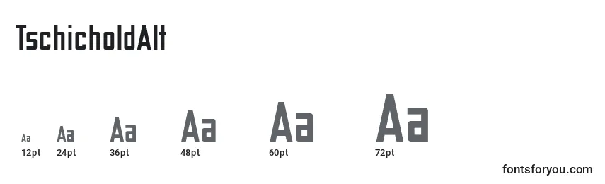 TschicholdAlt Font Sizes
