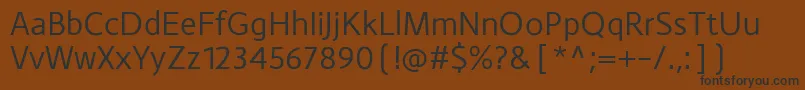フォントMonsalRegular – 黒い文字が茶色の背景にあります
