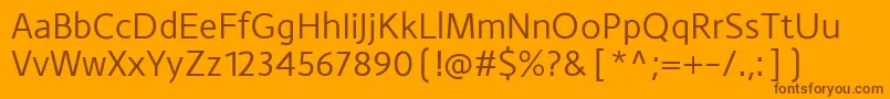 MonsalRegular Font – Brown Fonts on Orange Background