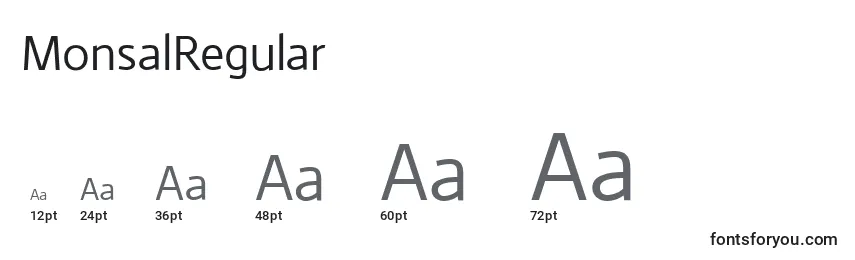MonsalRegular Font Sizes
