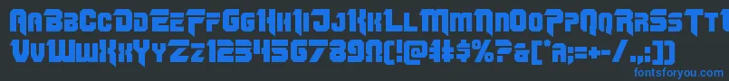 Omegaforce12 Font – Blue Fonts on Black Background