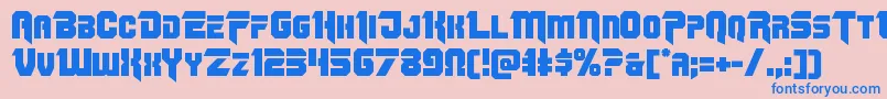 Omegaforce12 Font – Blue Fonts on Pink Background