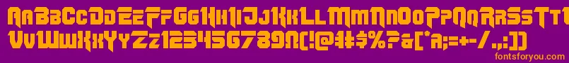 Omegaforce12 Font – Orange Fonts on Purple Background