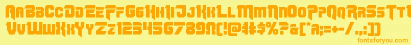 Omegaforce12 Font – Orange Fonts on Yellow Background