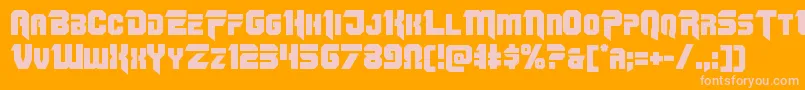 Omegaforce12 Font – Pink Fonts on Orange Background