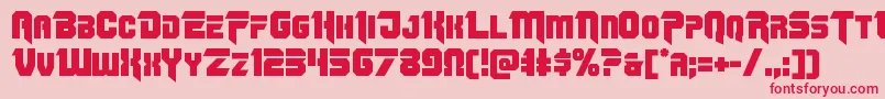 Omegaforce12 Font – Red Fonts on Pink Background