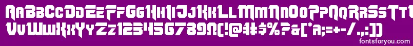 Omegaforce12 Font – White Fonts on Purple Background