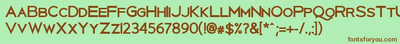 UberlinBold Font – Brown Fonts on Green Background