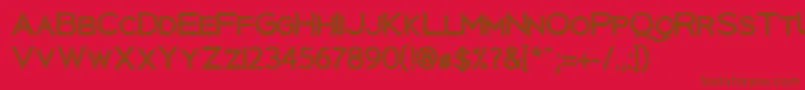 Шрифт UberlinBold – коричневые шрифты на красном фоне