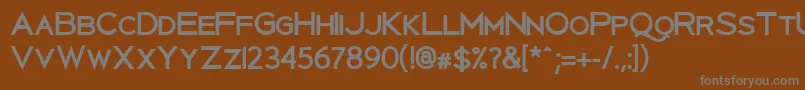 UberlinBold Font – Gray Fonts on Brown Background