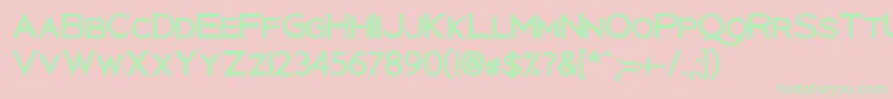 UberlinBold Font – Green Fonts on Pink Background